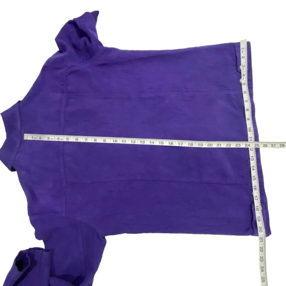 Chicos Womens Jacket | Size 1 | Royal Purple | Textured Fabric | Lightweight - Picture 7 of 10